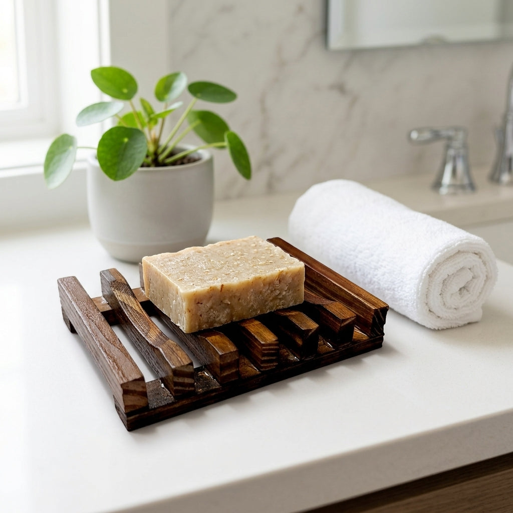Bamboo Soap-Saving Soap Dish
