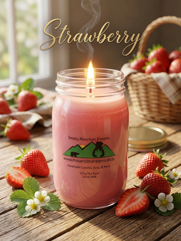 Strawberry 16oz Soy Candle